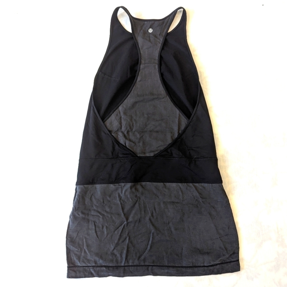 LULULEMON Blissed Out Racerback Tank Dress - Black size 6